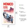 1948 Monaco Grand Prix - Vintage Car Racing Poster by Go Ham (Georges Hamel) - Fine Art Matte Paper Print (Unframed) 30x44in view 2
