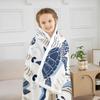 Erosebridal Turtle Blanket White Blue Whale Decor Teen Fleece Blanket,Octopus Pattern Ocean Theme Sherpa Throw Blanket Underwater Children Bedroom Decor Soft Plush Blanket, Throw 50"x60" view 2