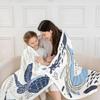 Erosebridal Turtle Blanket White Blue Whale Decor Teen Fleece Blanket,Octopus Pattern Ocean Theme Sherpa Throw Blanket Underwater Children Bedroom Decor Soft Plush Blanket, Throw 50"x60" view 4