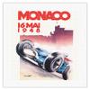 1948 Monaco Grand Prix - Vintage Car Racing Poster by Go Ham (Georges Hamel) - Fine Art Rolled Canvas Print 16in x 20in view 1