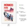 1948 Monaco Grand Prix - Vintage Car Racing Poster by Go Ham (Georges Hamel) - Fine Art Rolled Canvas Print 16in x 20in view 2