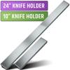 24" (Long Size) + 10" (Small Size) Stainless Steel Magnetic Knife Holders | Bundle  Professional Magnetic Knife Strips - Space-Saving Knife Rack/Knife Bar With Powerful Magnetic Pull Force view 1