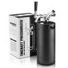 TMCRAFT 128oz Growler Tap System, Pressurized Stainless Steel Mini Keg with Cooler Jacket, Portable Home Dispenser System to Keep Fresh and Carbonation for Draft, Homebrew and Craft Beer (Matte Black) view 1