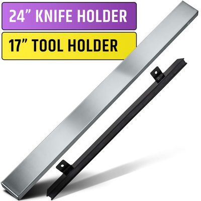 24" Magnetic Knife Holder + 17" Magnetic Tool Holder | Bundle