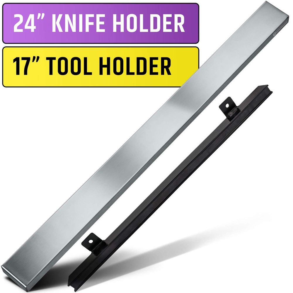 24" Magnetic Knife Holder + 17" Magnetic Tool Holder | Bundle