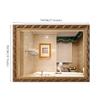 19.7inch x 27.6inch Retro Hanging Mirror - Wood Frame Glass Wall Decorative Mirror Rectangle Accent Mirror,Hanging in Vertical or Horizontal view 2