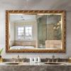 19.7inch x 27.6inch Retro Hanging Mirror - Wood Frame Glass Wall Decorative Mirror Rectangle Accent Mirror,Hanging in Vertical or Horizontal view 3