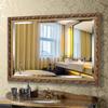 19.7inch x 27.6inch Retro Hanging Mirror - Wood Frame Glass Wall Decorative Mirror Rectangle Accent Mirror,Hanging in Vertical or Horizontal view 4