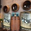 Decorated Oak Wine Barrels, Solid Wooden Wine Barrel Beer Barrel, Half-Barrel lid and Barrel Bottom Wall-Mounted Decoration, Winery Bar Exhibition Wedding Photography Props Decoration Decoration ZDD view 3