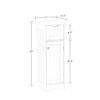 RiverRidge Ashland Slim Transitional Wood Cabinet with Drawer in White view 3