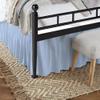 Dust Ruffled Bed Skirt with Split Corner 100% Microfiber Soft, Sheen & Wrinkle Free Bed Skirt Gathered Style Dust Ruffle Bed Skirt with 18" Drop Three Sided Coverage Bed Skirts (Light Blue-Queen) view 3