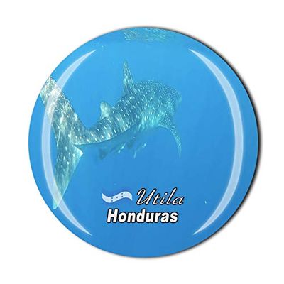 Utila Honduras 3D Refrigerator Fridge Magnet Crystal Glass Magnet Tourist Travel Souvenir Collection Gift Magnetic Sticker Home Kitchen Decoration