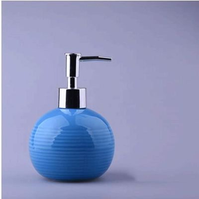 Geeyu Rustic/Farmhouse Mason Jar Ceramic Soap Dispenser, Pump Bottle for Bathroom Kitchen, Lotions, Essential Oils (Color : Blue, Size : 350ml)