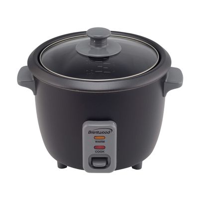 Brentwood Appliances TS-700BK 4-Cup Uncooked/8-Cup Cooked Rice Cooker and Food Steamer (Black)