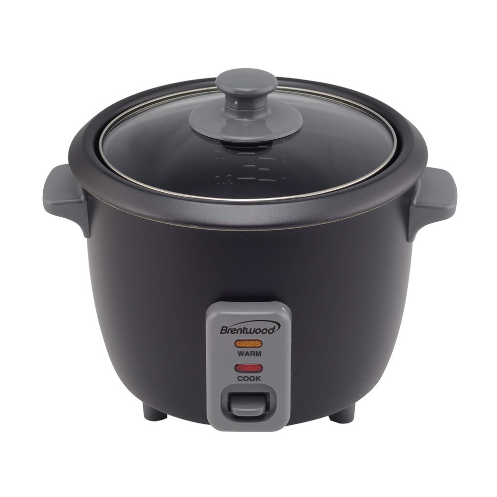 Brentwood Appliances TS-700BK 4-Cup Uncooked/8-Cup Cooked Rice Cooker and Food Steamer (Black)