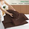 Rinku Linen Genuine 600 Thread Count Egyptian Quality Cotton 6-Pieces Sheet Set Fit Mattress Up to 9-12" Deep Pocket Twin XL, Chocolate Solid view 4