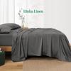 Rinku Linen Genuine 600 Thread Count Egyptian Quality Cotton 6-Pieces Sheet Set Fit Mattress Up to 9-12" Deep Pocket Full, Dark Grey Solid view 3