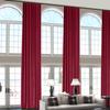 ChadMade 108 Inches Length Velvet Curtains, 2 Panels 52Wx108L Burgundy Red, Rod Pocket Back Tab Hook Belt Flat Hooks Light Filtering Draperies for Traverse Rod, Leon Collection view 1