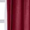 ChadMade 108 Inches Length Velvet Curtains, 2 Panels 52Wx108L Burgundy Red, Rod Pocket Back Tab Hook Belt Flat Hooks Light Filtering Draperies for Traverse Rod, Leon Collection view 2