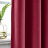 ChadMade 108 Inches Length Velvet Curtains, 2 Panels 52Wx108L Burgundy Red, Rod Pocket Back Tab Hook Belt Flat Hooks Light Filtering Draperies for Traverse Rod, Leon Collection view 3