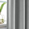ChadMade 108 Inches Long Velvet Curtains, 2 Panels 52Wx108L Grey, Rod Pocket Back Tab Hook Belt Flat Hooks Light Filtering Draperies for Traverse Rod, Leon Collection view 3