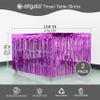 allgala Fuchsia Tinsel Table Skirt 2-Pack 29x108 Inch Metallic Foil Fringe Table Skirts for Party Event, Parade Float, Party Decoraton view 3