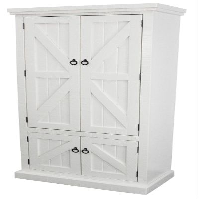 American Heartland Rustic Double Door Pantry, Bright White