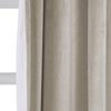 ChadMade 108 Inches Length Velvet Curtains, 2 Panels 52Wx108L Grey Beige, Rod Pocket Back Tab Hook Belt Flat Hooks Light Filtering Draperies for Ceiling Track Bay Window, Leon Collection view 2
