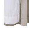 ChadMade 108 Inches Length Velvet Curtains, 2 Panels 52Wx108L Grey Beige, Rod Pocket Back Tab Hook Belt Flat Hooks Light Filtering Draperies for Ceiling Track Bay Window, Leon Collection view 4