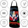 DUQIAO Dominican Republic Flag Men's Apron Adjustable Waterproof Grilling Aprons Unisex Kitchen Apron view 3