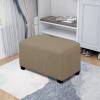 Easy-Going Stretch Ottoman Cover Folding Storage Stool Furniture Protector Soft Rectangle slipcover with Elastic Bottom(Ottoman Small,Natural) view 2