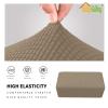 Easy-Going Stretch Ottoman Cover Folding Storage Stool Furniture Protector Soft Rectangle slipcover with Elastic Bottom(Ottoman Small,Natural) view 3