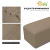 Easy-Going Stretch Ottoman Cover Folding Storage Stool Furniture Protector Soft Rectangle slipcover with Elastic Bottom(Ottoman Small,Natural) view 4