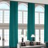 ChadMade 108 Inches Long Velvet Curtains, 2 Panels 52Wx108L Everlade Teal, Rod Pocket Back Tab Hook Belt Flat Hooks Light Filtering Draperies for Traverse Rod, Leon Collection view 1