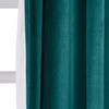 ChadMade 108 Inches Long Velvet Curtains, 2 Panels 52Wx108L Everlade Teal, Rod Pocket Back Tab Hook Belt Flat Hooks Light Filtering Draperies for Traverse Rod, Leon Collection view 2