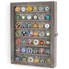 Military Challenge Coin Display Case Holder, 13x17.5 inches Large Cabinet Wall Mount - MK614A (Rustic Wood) view 1