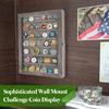 Military Challenge Coin Display Case Holder, 13x17.5 inches Large Cabinet Wall Mount - MK614A (Rustic Wood) view 2