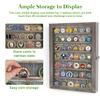 Military Challenge Coin Display Case Holder, 13x17.5 inches Large Cabinet Wall Mount - MK614A (Rustic Wood) view 3