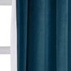 ChadMade 108 Inches Long Velvet Curtains, 2 Panels 52Wx108L Midnight Blue, Rod Pocket Back Tab Hook Belt Flat Hooks Light Filtering Draperies for Ceiling Track Bay Window, Leon Collection view 2