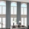 ChadMade 108 Inches Long Velvet Curtains, 2 Panels 52Wx108L Natural Grey, Rod Pocket Back Tab Hook Belt Flat Hooks Light Filtering Draperies for Traverse Rod, Leon Collection view 1