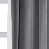 ChadMade 108 Inches Long Velvet Curtains, 2 Panels 52Wx108L Natural Grey, Rod Pocket Back Tab Hook Belt Flat Hooks Light Filtering Draperies for Traverse Rod, Leon Collection view 2