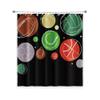 OERJU Ball Sports Cartoon Themed Shower Curtain Colorful Baseball Football Volleyball Rugby Basketball Physical Exercise Design Black Waterproof Fabric Kids Bath Curtain with Hooks 72x84inch view 1