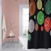 OERJU Ball Sports Cartoon Themed Shower Curtain Colorful Baseball Football Volleyball Rugby Basketball Physical Exercise Design Black Waterproof Fabric Kids Bath Curtain with Hooks 72x84inch view 4