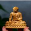 ANWUYANG Thailand Buddha, Boxwood Sakyamuni Buddha Statue Figurine, Hand Carved Wood Sculpture Crafts Ornaments, Home/Office Desk Decor Gift [ 4Inch Large] view 2