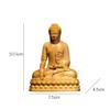 ANWUYANG Thailand Buddha, Boxwood Sakyamuni Buddha Statue Figurine, Hand Carved Wood Sculpture Crafts Ornaments, Home/Office Desk Decor Gift [ 4Inch Large] view 3