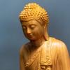 ANWUYANG Thailand Buddha, Boxwood Sakyamuni Buddha Statue Figurine, Hand Carved Wood Sculpture Crafts Ornaments, Home/Office Desk Decor Gift [ 4Inch Large] view 4