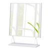 Square Desktop Makeup Mirror Bedroom Tabletop Shaving Mirror with Base Freestanding Metal Framed Iron Art | 40 40cm view 1