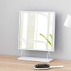 Square Desktop Makeup Mirror Bedroom Tabletop Shaving Mirror with Base Freestanding Metal Framed Iron Art | 40 40cm view 2