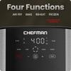 Chefman Air Fryer 8 Qt | TurboFry 4-in-1 with 450F Hi-Fry Option for Crispier Results | Bake, Dehydrate, Frozen | XL Nonstick Dishwasher-Safe Basket | Stainless Steel view 4