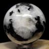 43mm Rainbow Moonstone Sphere Sparkling Blue Flash Natural Crystal Ball Polished Feldspar Mineral Stone - India + Stand view 3